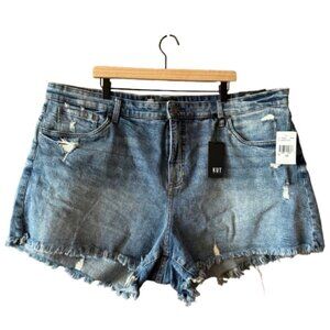 Women's Plus 22W NWT Kut from the Kloth Jane High Rise Distressed Jean Shorts